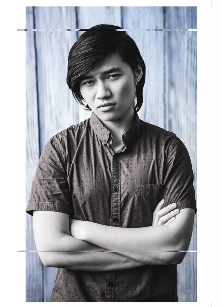 Verschieben der Auswahlen nach links, um einen Glitch-Effekt zu erzeugen