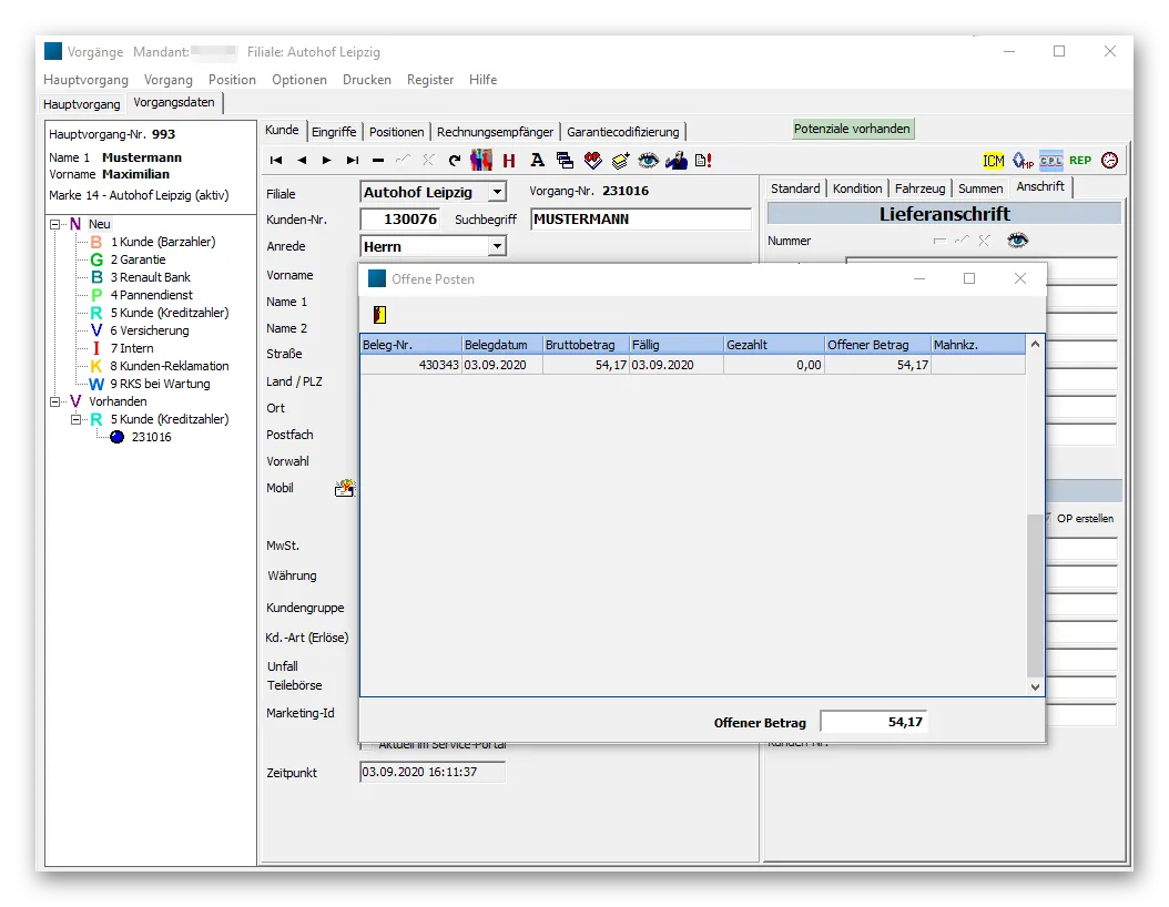Verwaltung offener Posten und Mahnwesen direkt in der Kfz-Werkstattsoftware