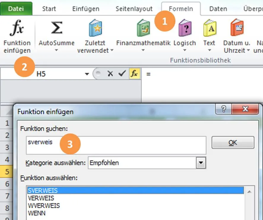 VERWEIS-Funktion in Excel