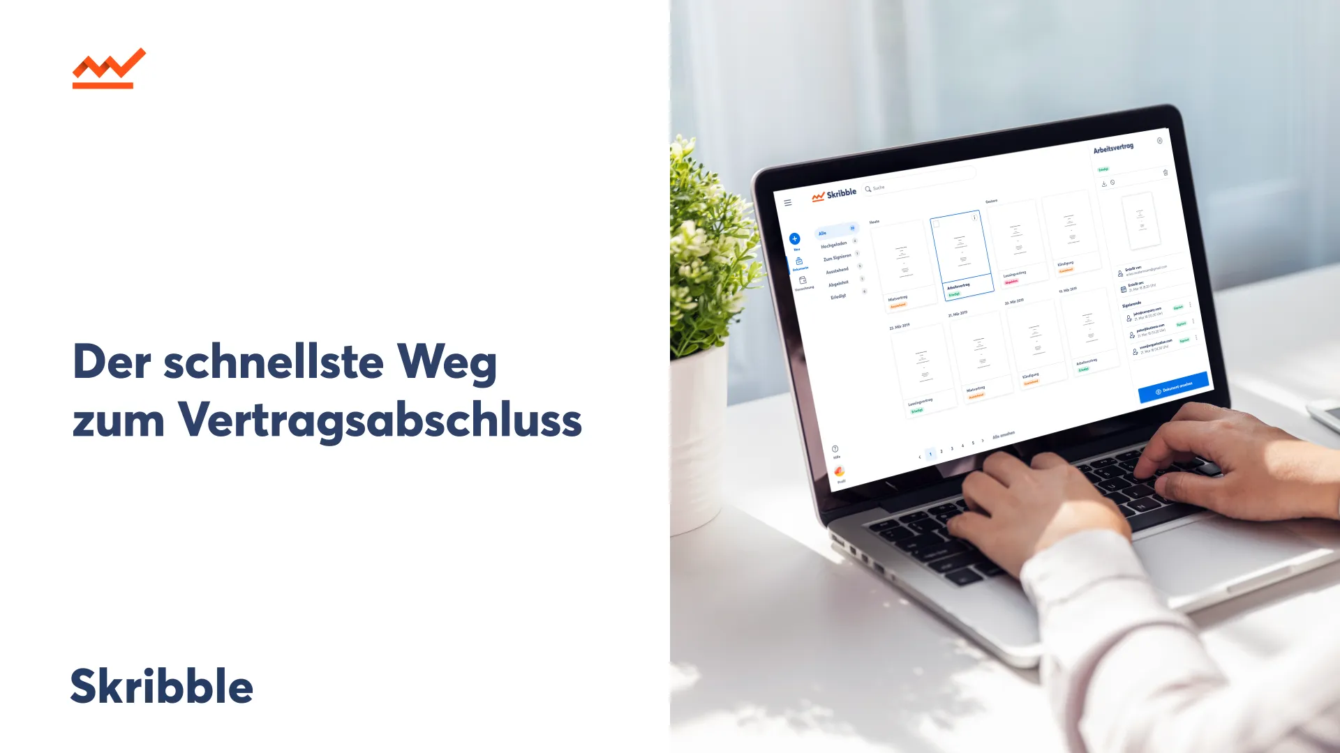 Video-Thumbnail mit dem Titel "So einfach unterschreiben Sie Dokumente mit Skribble"