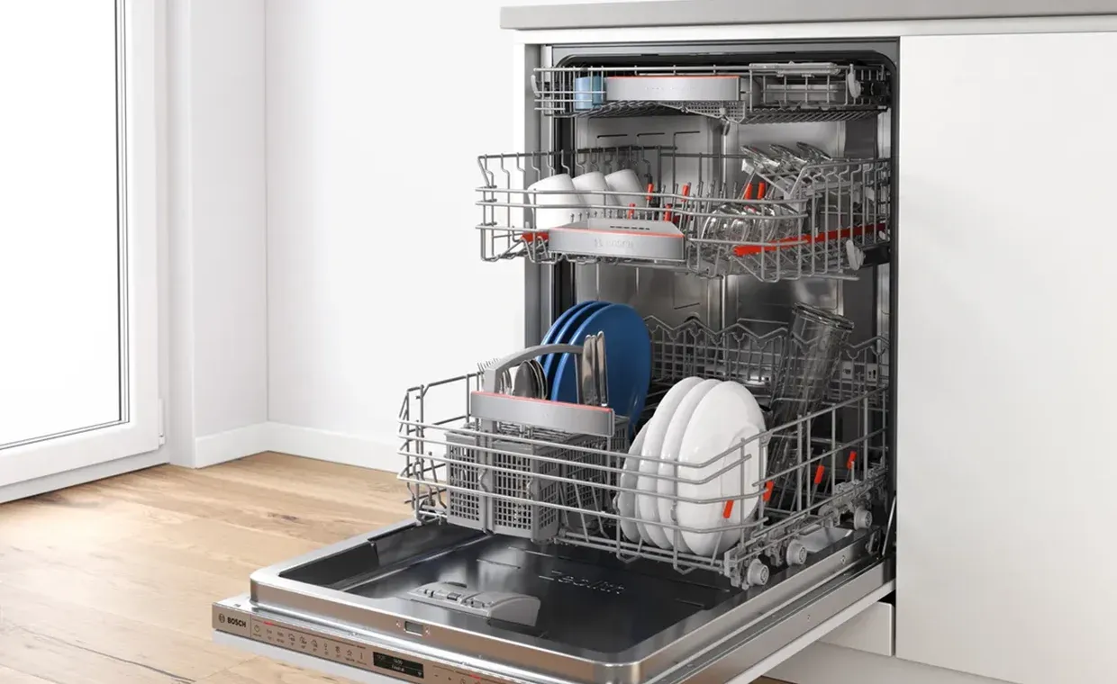 Vollintegrierter Geschirrspüler mit LED-Anzeigen