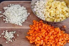 Vorbereitung des Gemüses