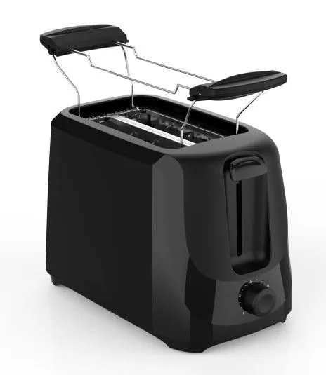 Weißer 2-Scheiben-Toaster mit Bräunungsregler und Auswurftaste