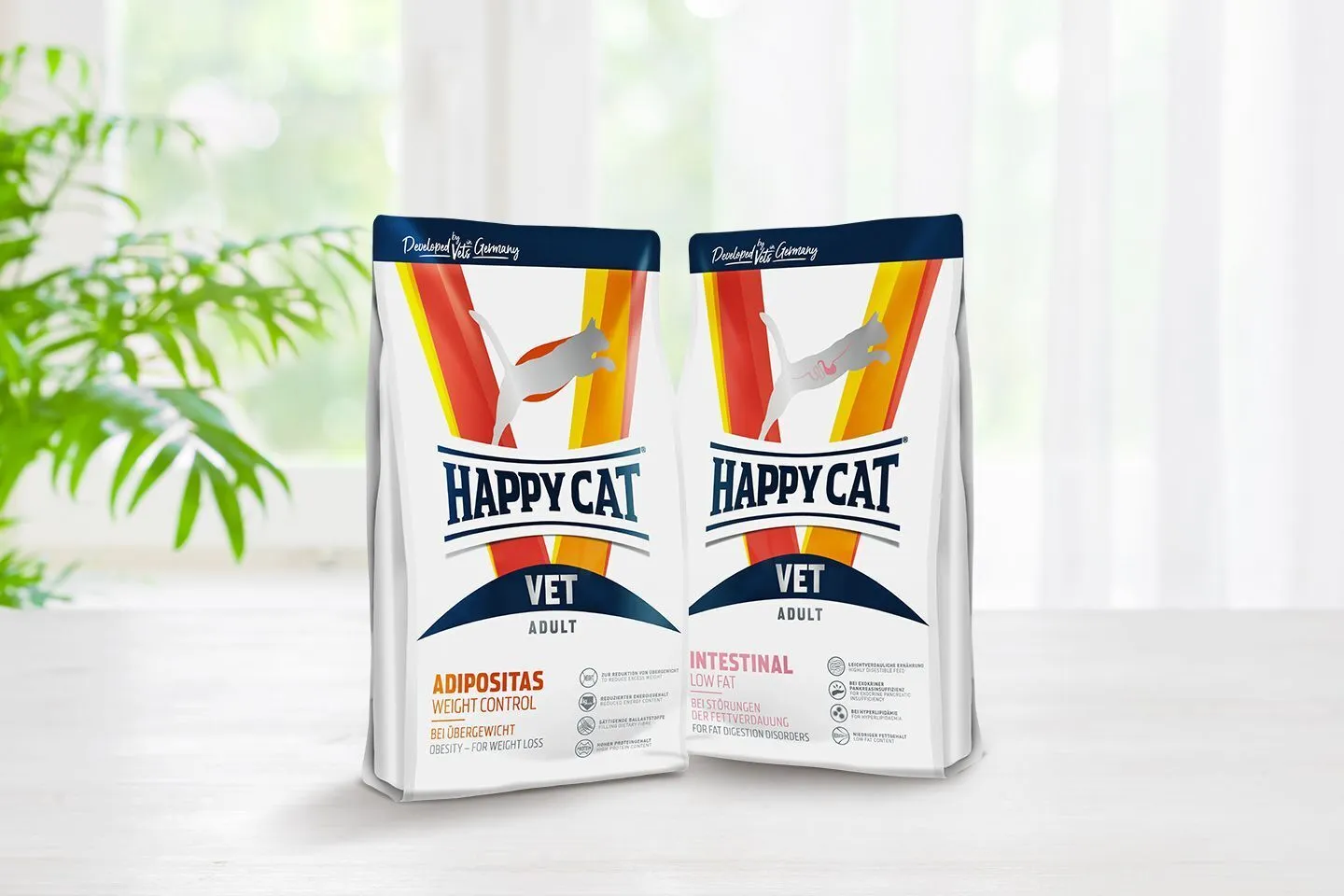 Werbebanner für die kostenlose VET Probieraktion von Happy Cat.