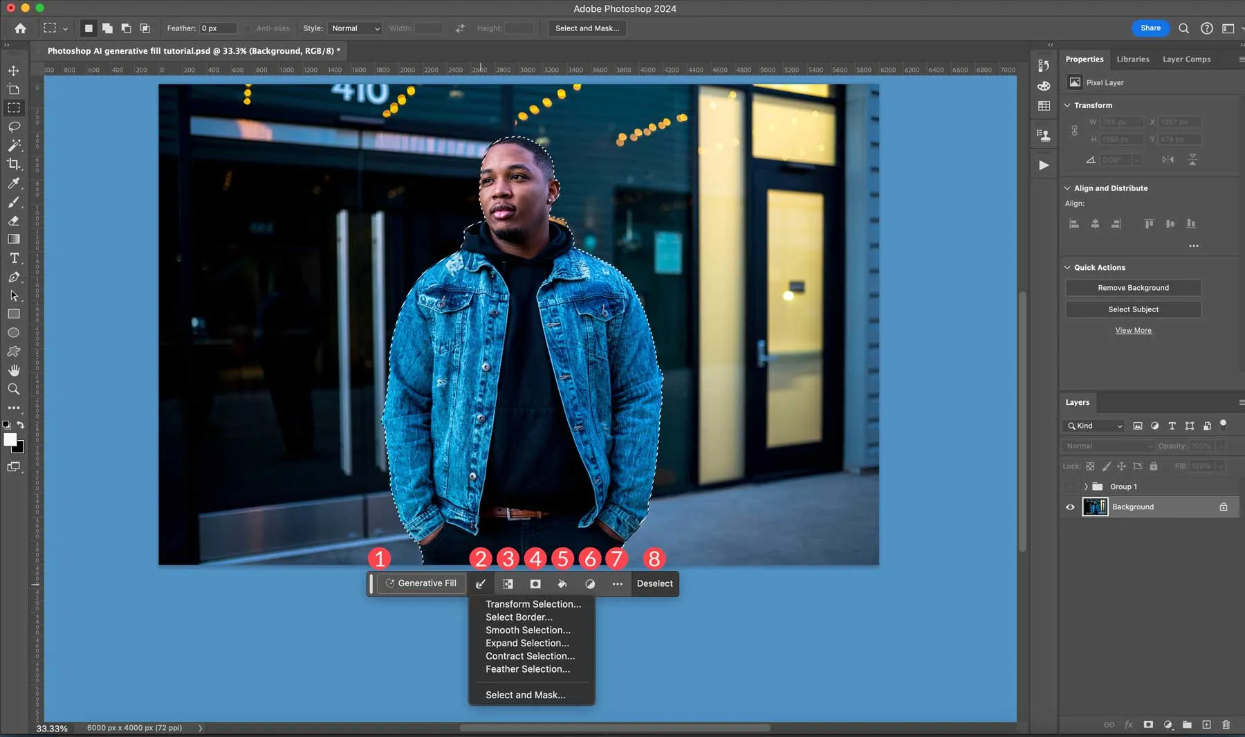 Werkzeuge für Generative Fill