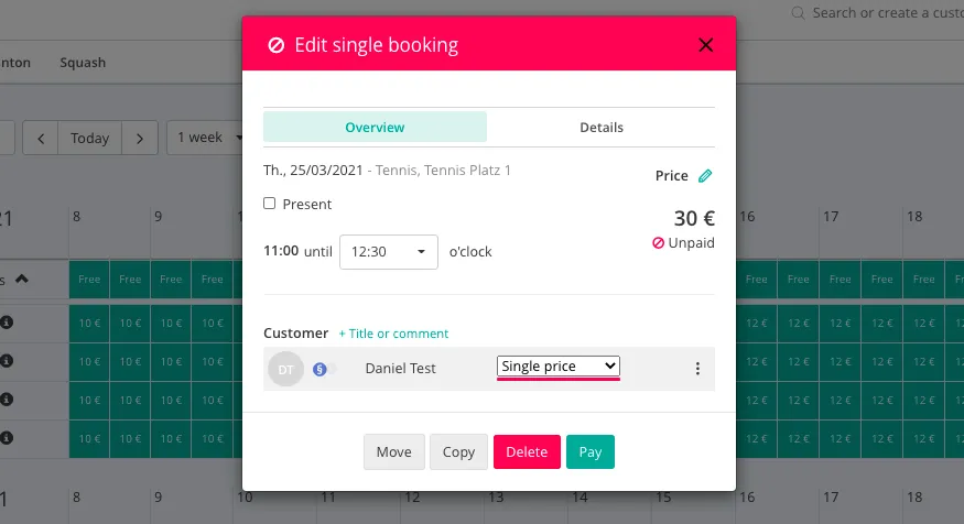 Zahlungsoptionen bei einer Buchung