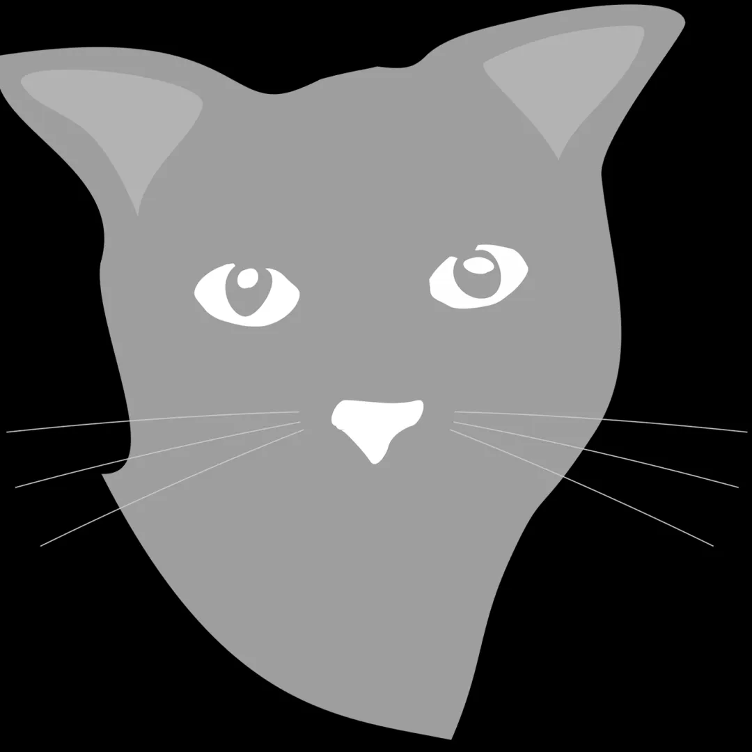 Zufriedene Katze mit entspannten Ohren