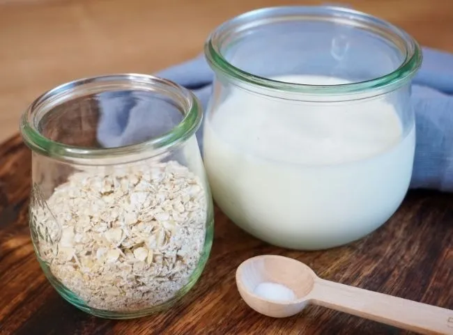 Zutaten für cremiges Porridge