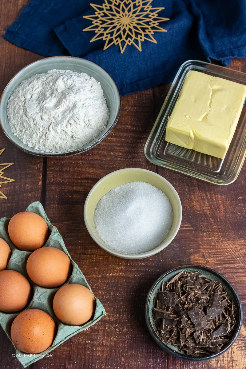 Zutaten für das Spritzgebäck