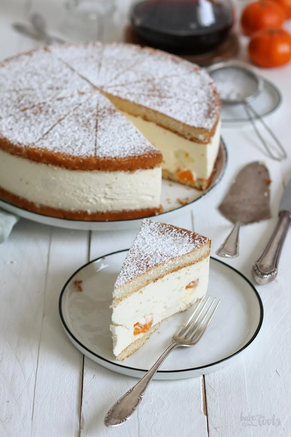 Zutaten für die Biskuitböden einer Orangen Quark Sahne Torte