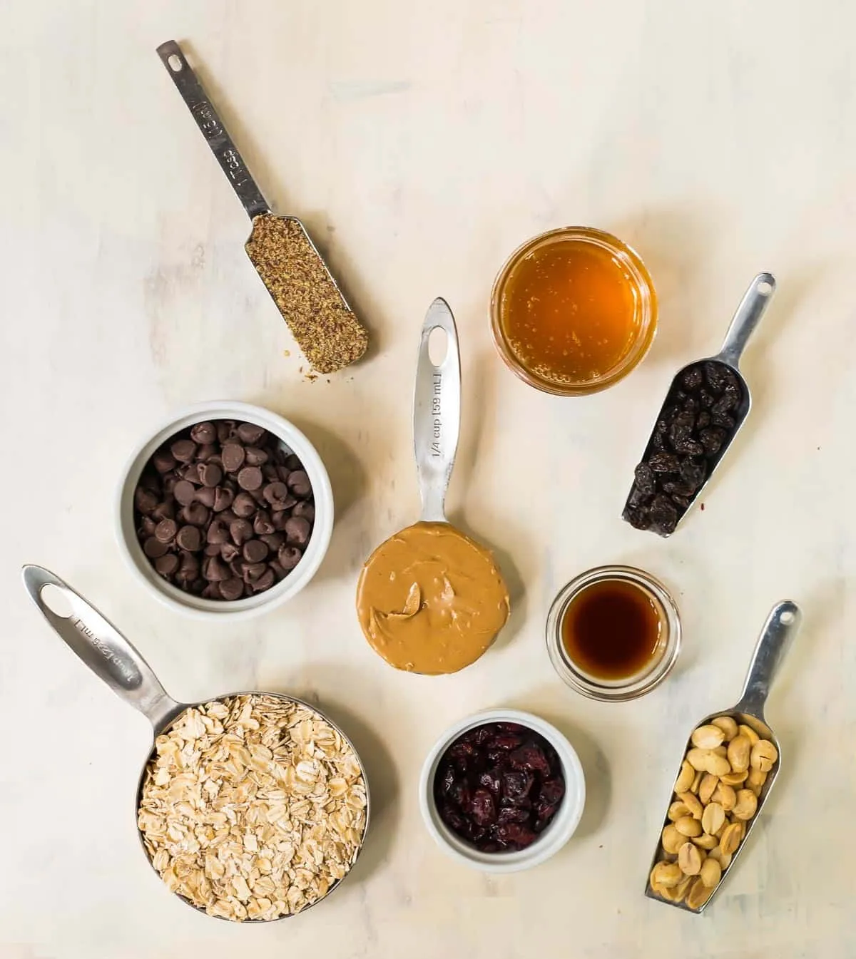 Zutaten für hausgemachte Energy Balls