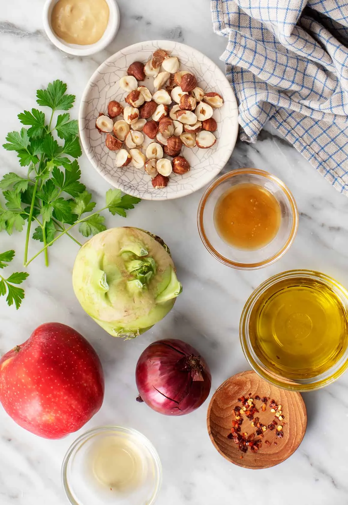 Zutaten für Kohlrabisalat