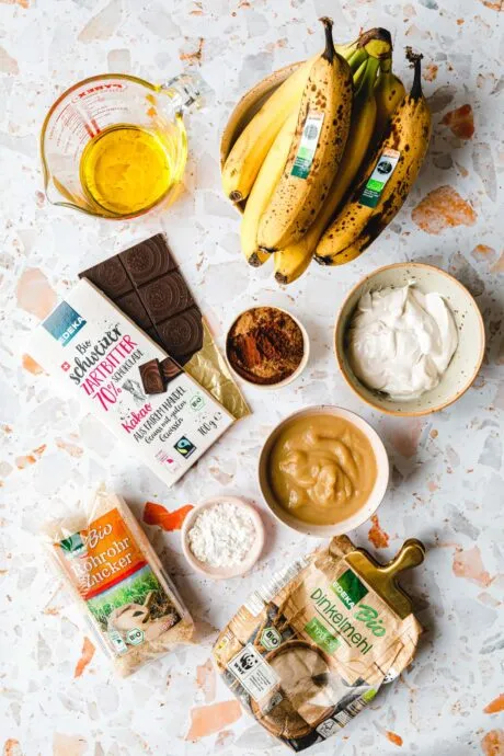 Zutaten für veganen Maulwurfkuchen