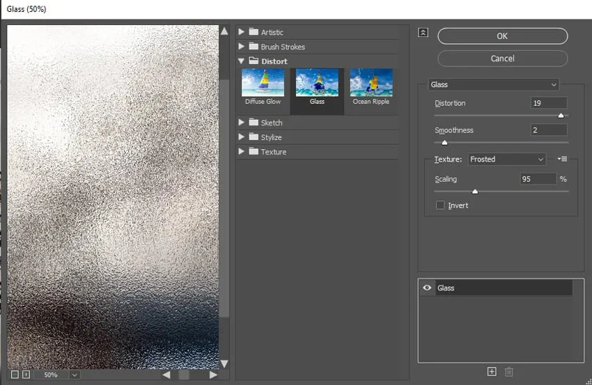 Zweiten Glasfilter hinzufügen