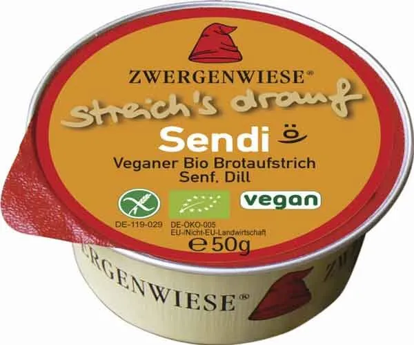 Zwergenwiese Streichs drauf Sendi bio 50g als vegane Brotzeit-Alternative
