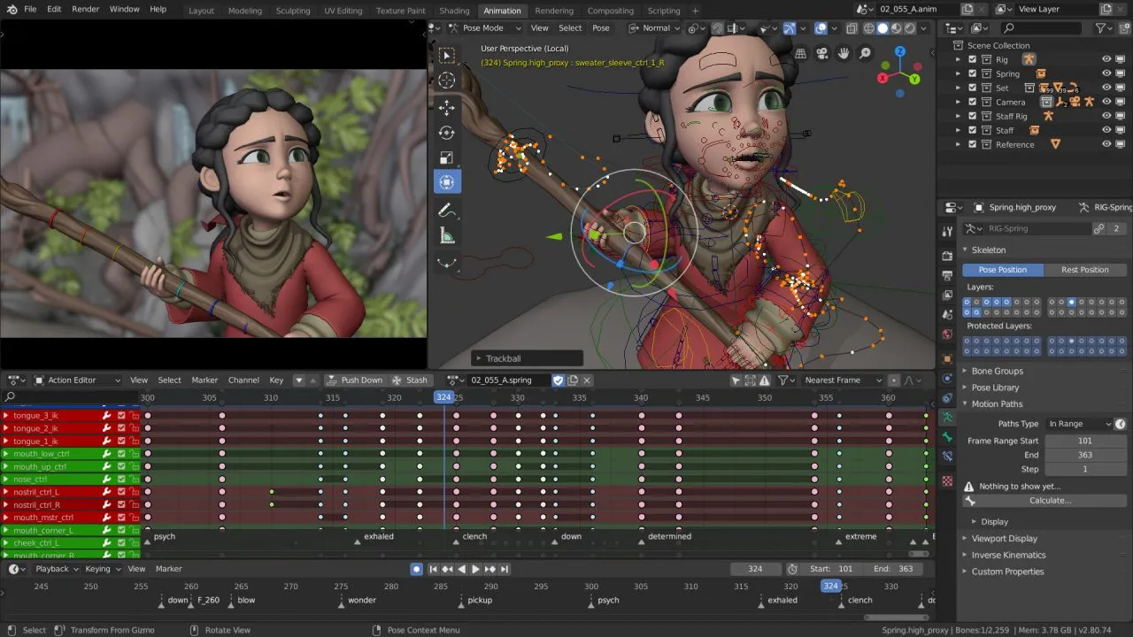 Animation und Rigging in Blender