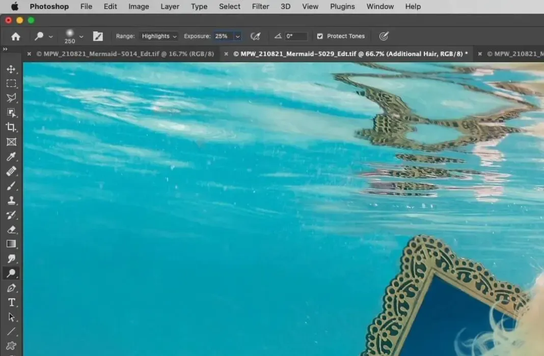 Aufhellen der Haarspitzen