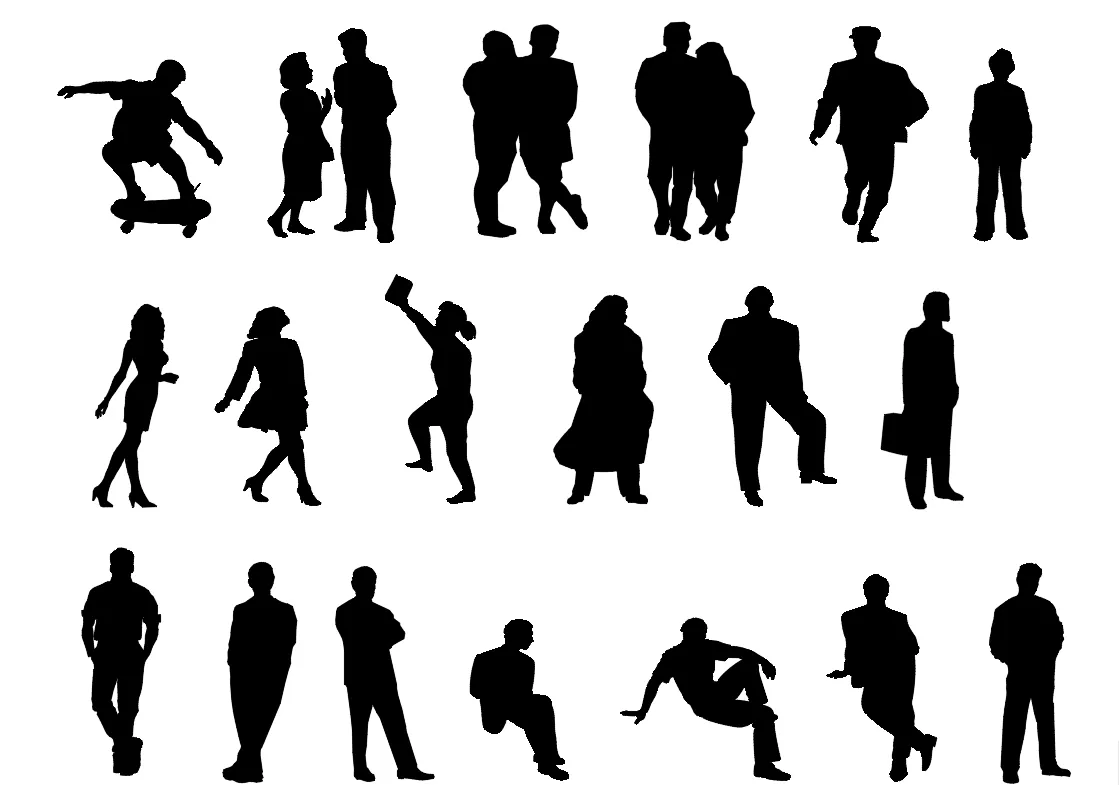 AutoCAD Silhouetten von Personen