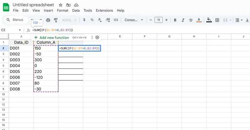 Bedingte Summenbildung mit IF-Formel