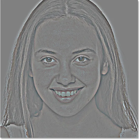 Das Bild nach Anwendung des Hochpassfilters