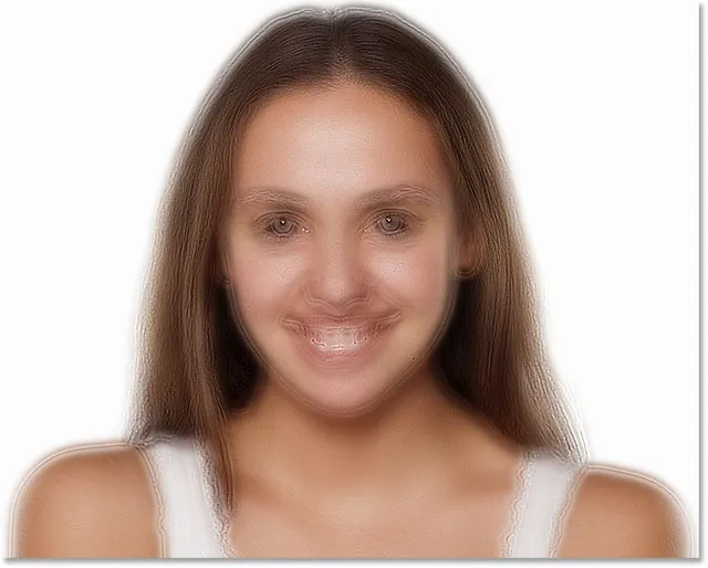 Das Bild nach dem Invertieren der Ebene Hautglättung