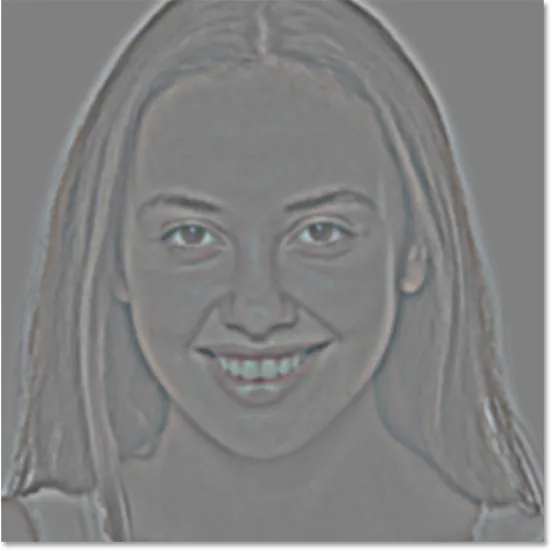 Das Ergebnis nach Anwendung des Gaußschen Weichzeichner Filters