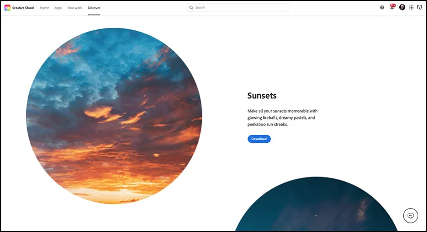 Download-Button für Himmel-Presets