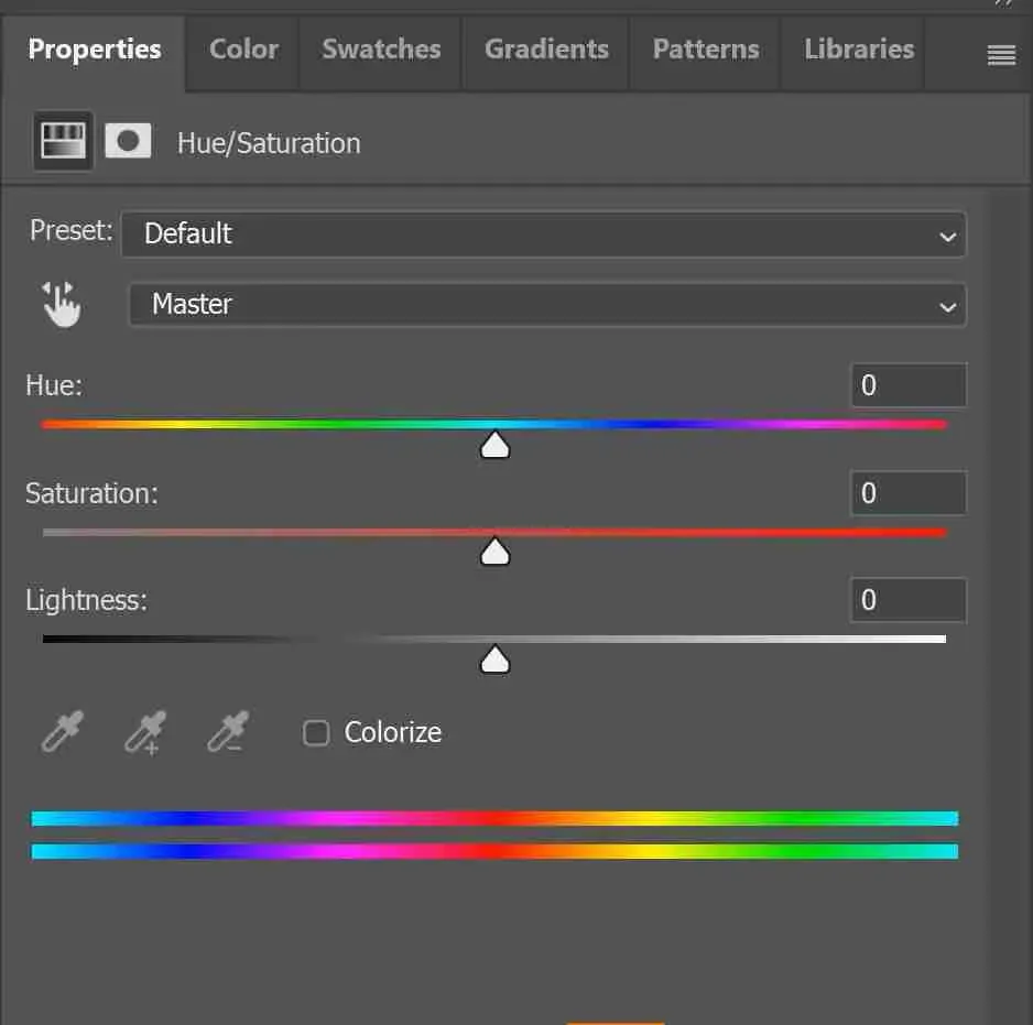 Farbton/Sättigung-Einstellungsebene