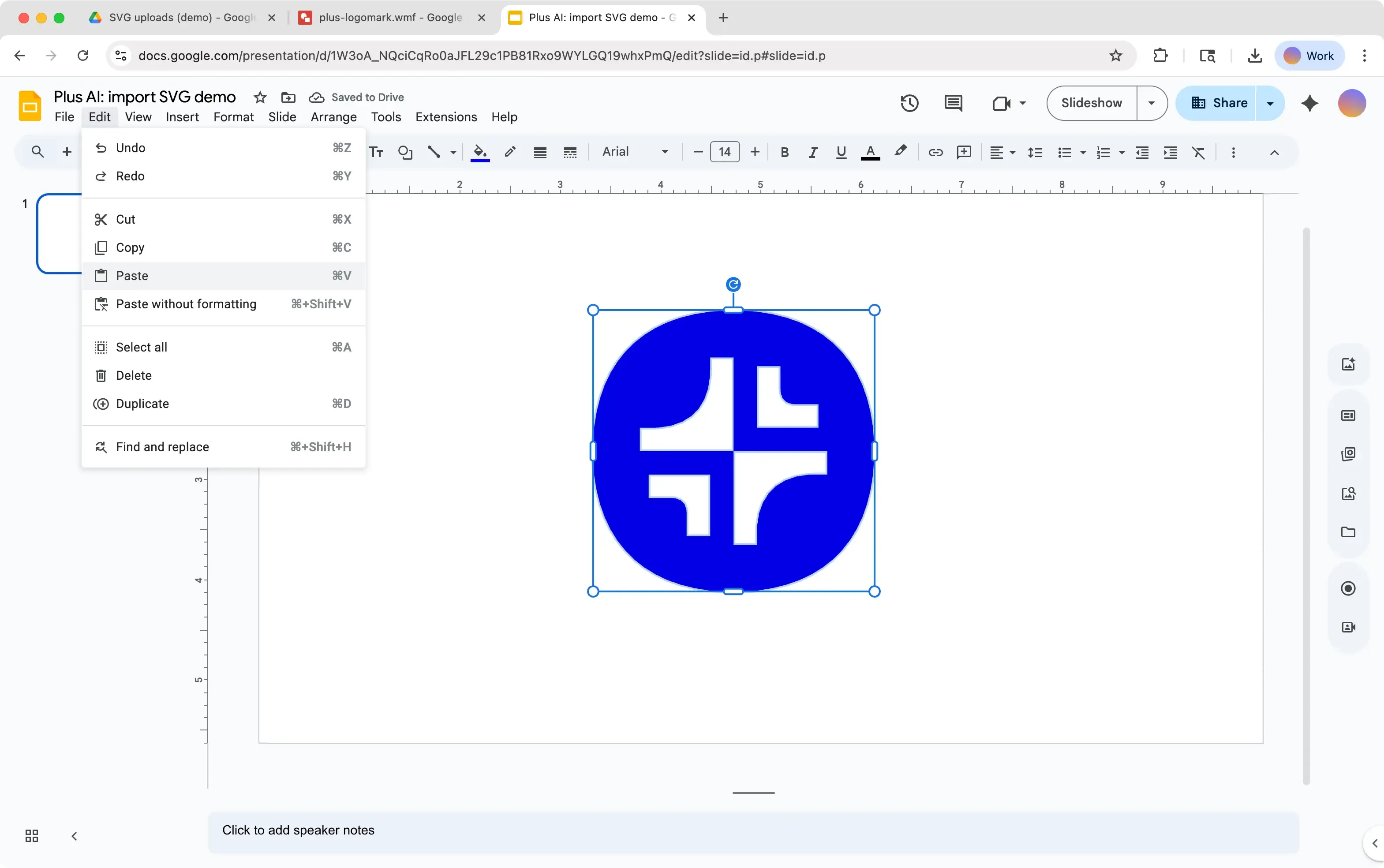 Grafik in Google Präsentationen einfügen