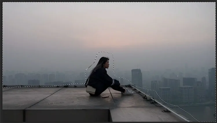 Grobe Auswahl des Hintergrunds