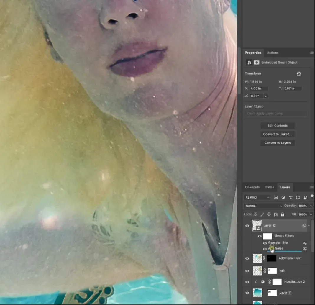 Hinzufügen von Rauschen und Weichzeichner