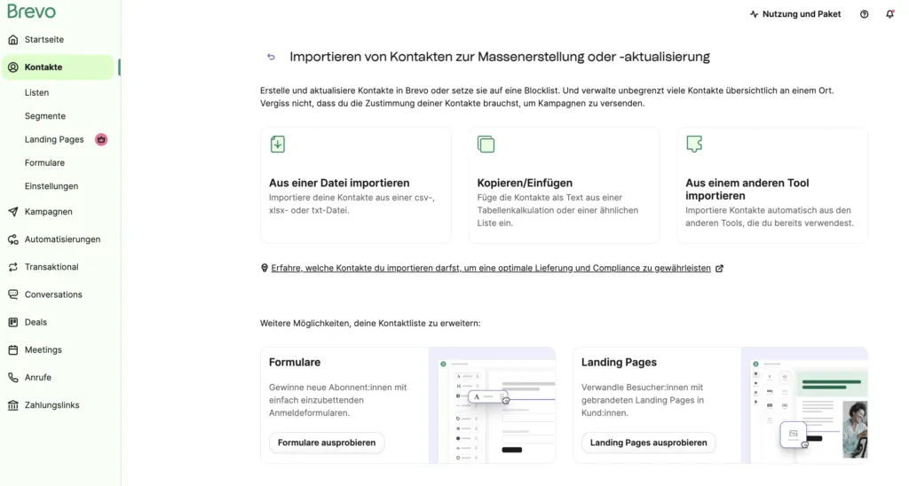 Kundendatenbank mit Brevo erstellen