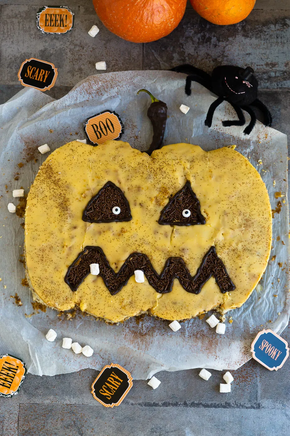 Kürbiskuchen für Halloween