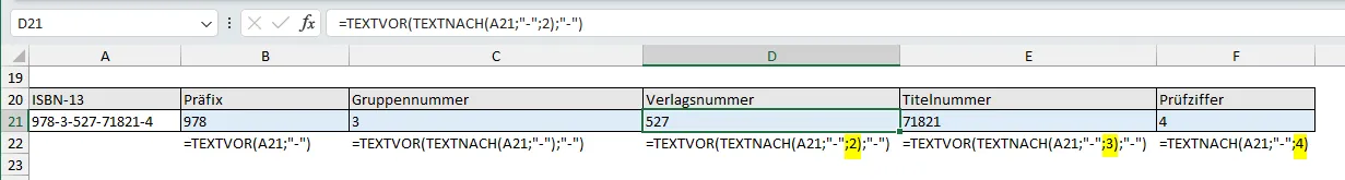 Lösung für mehrere Bestandteile