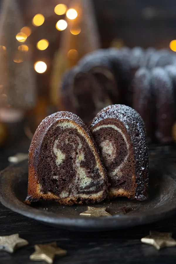 Marmor-Lebkuchen-Gugelhupf