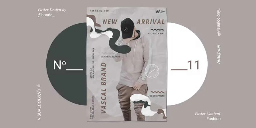 Mode-Poster Photoshop-Vorlagen Poster-Design in Photoshop