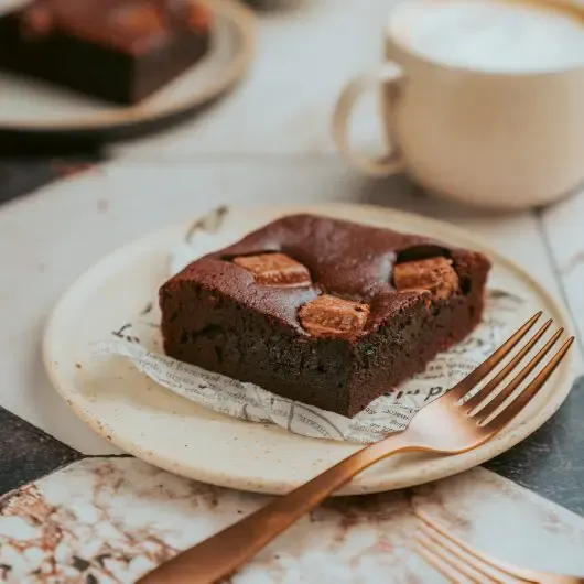 Nugat Brownies mit Ritter Sport Schokolade