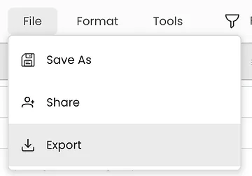 So exportieren Sie als CSV