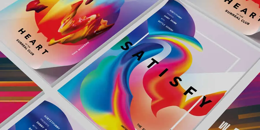 Sommer-Poster PSD-Bundle Poster-Design in Photoshop