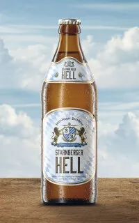 Starnberger Brauhaus Helles Bier im Kasten.