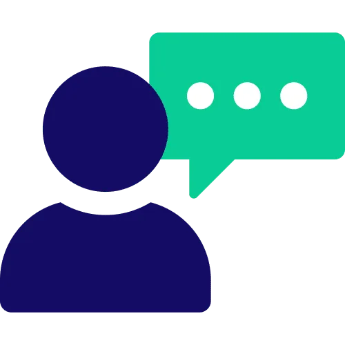 Symbol eines Sprecherkopfes in den Farben von Puget Systems