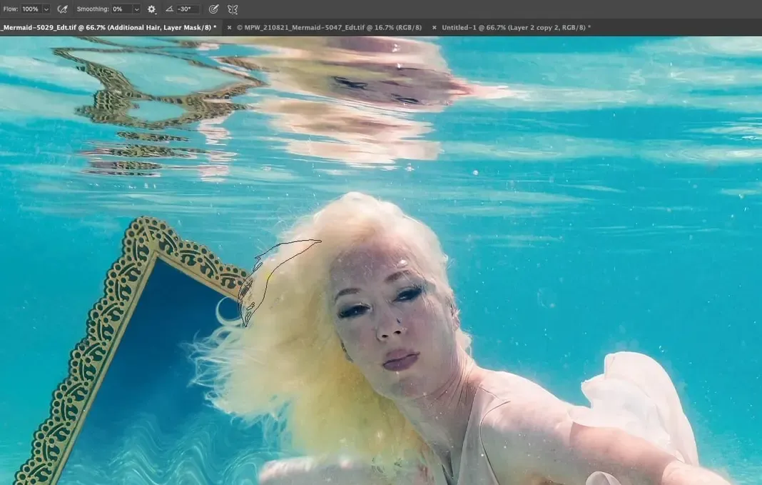 Verwendung verschiedener Haarbürsten