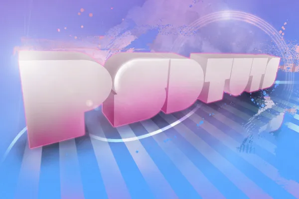 Weiche stilisierte 3D-Typografie