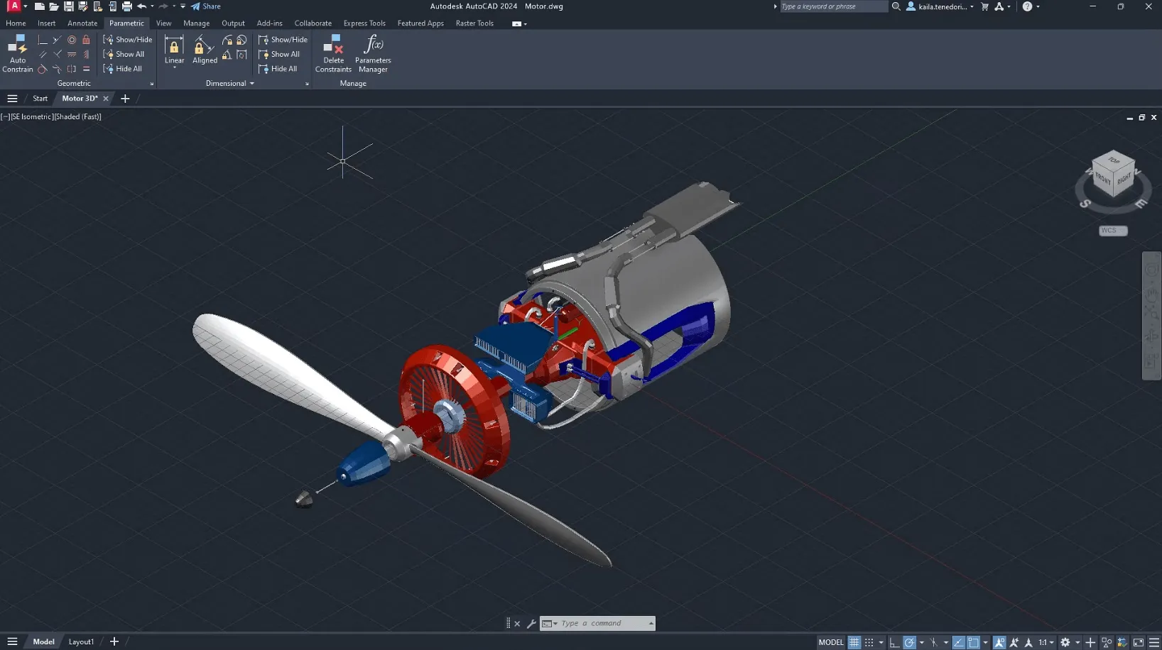 3D-Turbinenmodell in AutoCAD
