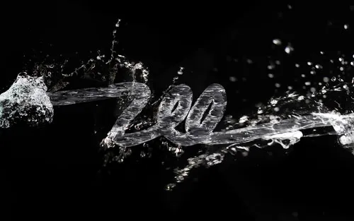 3D-Wassereffekt-Text mit Repoussé