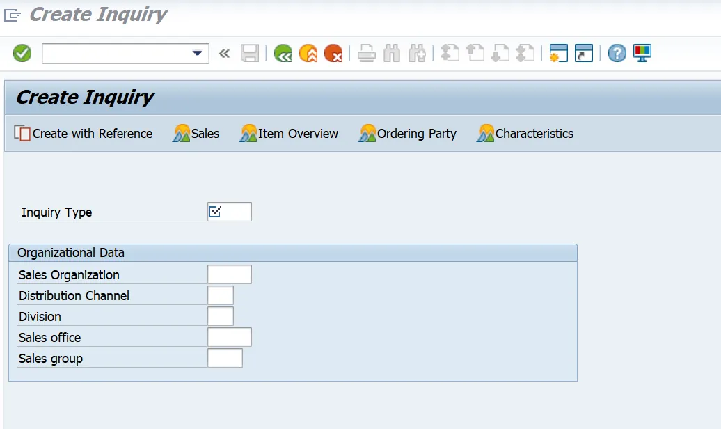 Abbildung 1: Anfrage im SAP-System