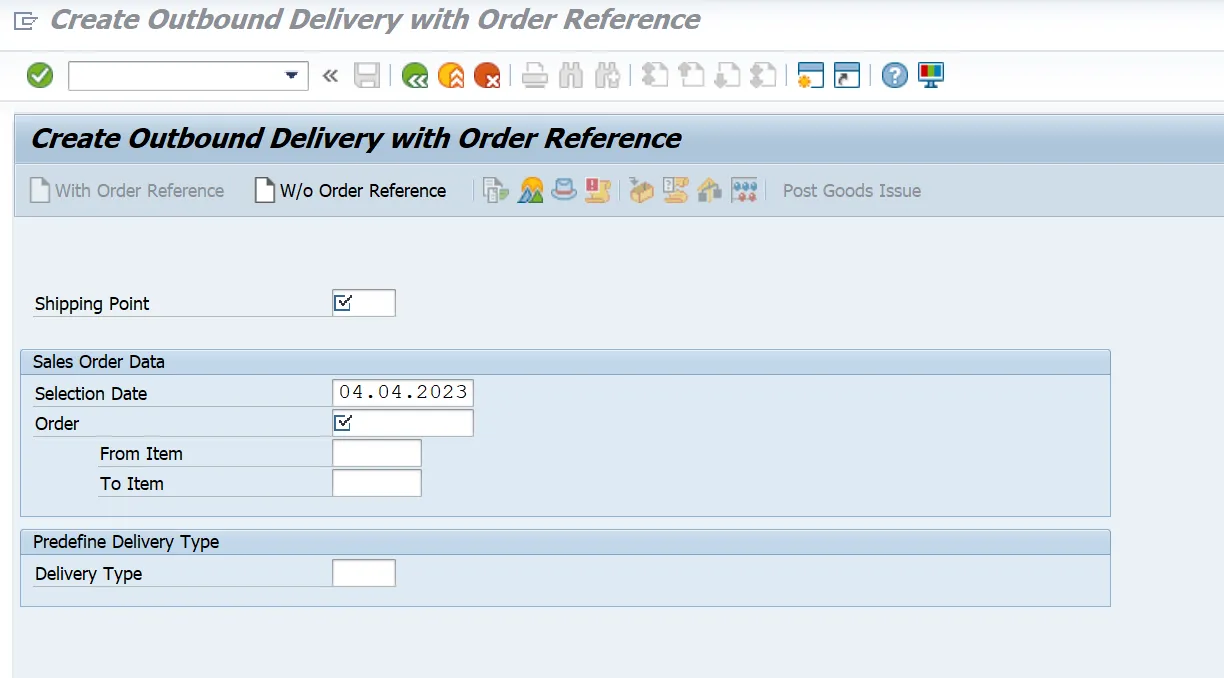 Abbildung 4: Lieferprozess im SAP-System