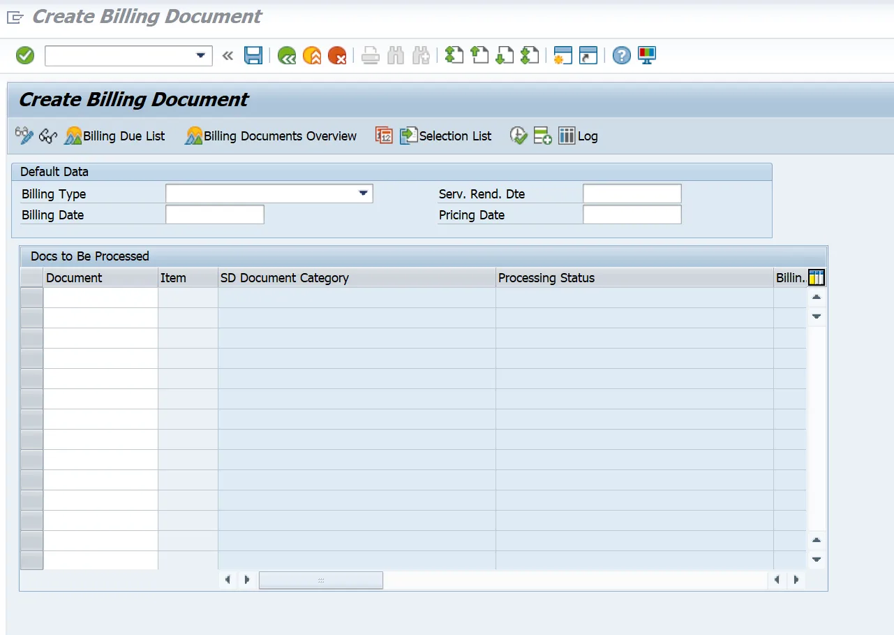 Abbildung 5: Fakturierung im SAP-System