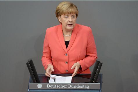 Angela Merkel spricht über die Flüchtlingskrise 2015