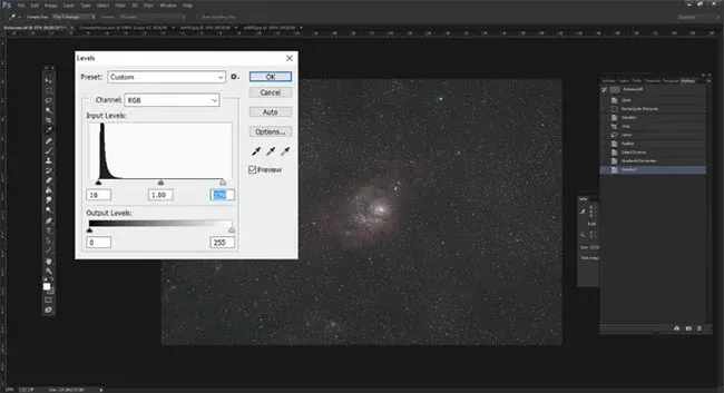 Astrofotografie-Bildverarbeitung